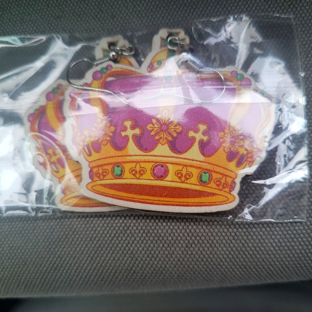 Mardi gras earrings